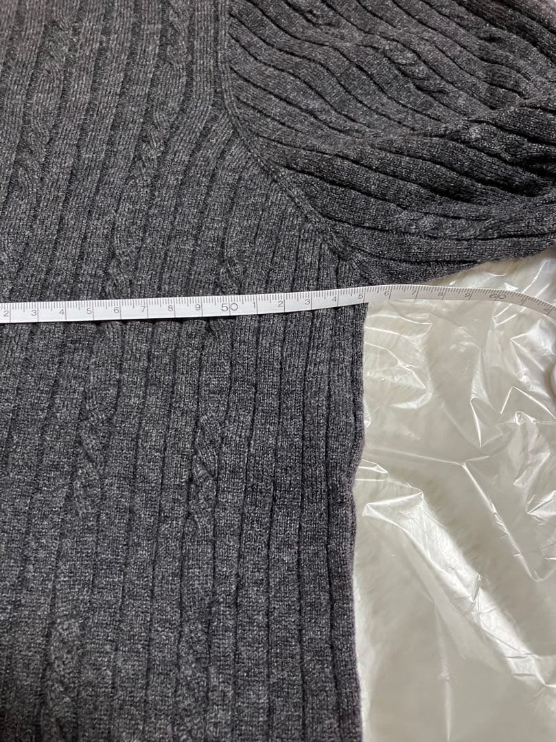 BURBERRY GOLF 羊毛92 カシミヤ8 メンズセーターケーブル編み部分