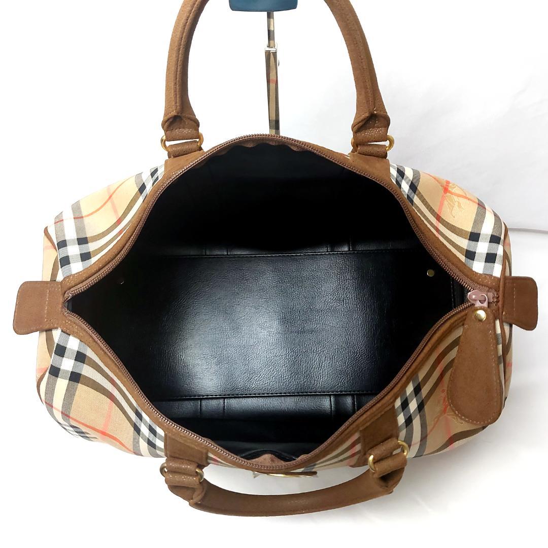 BURBERRY バーバリー ノバチェック ボストンバッグ ホースロゴ