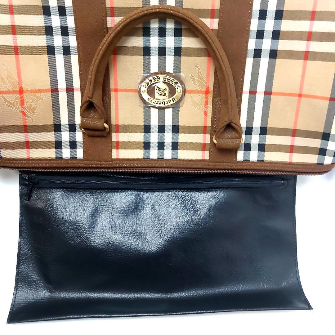 BURBERRY バーバリー ノバチェック ボストンバッグ ホースロゴ