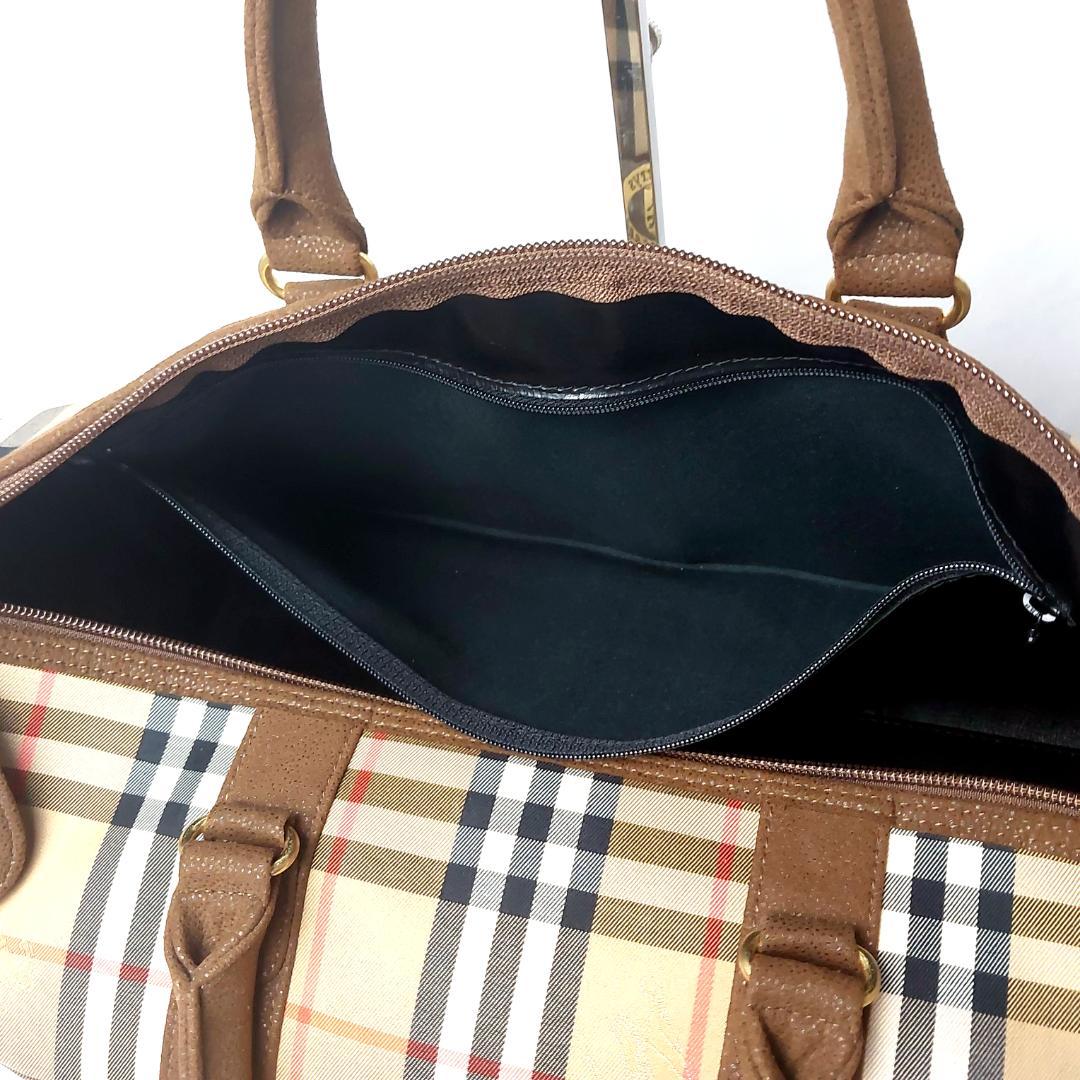 BURBERRY バーバリー ノバチェック ボストンバッグ ホースロゴ