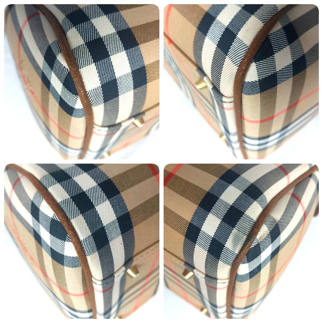 BURBERRY バーバリー ノバチェック ボストンバッグ ホースロゴ