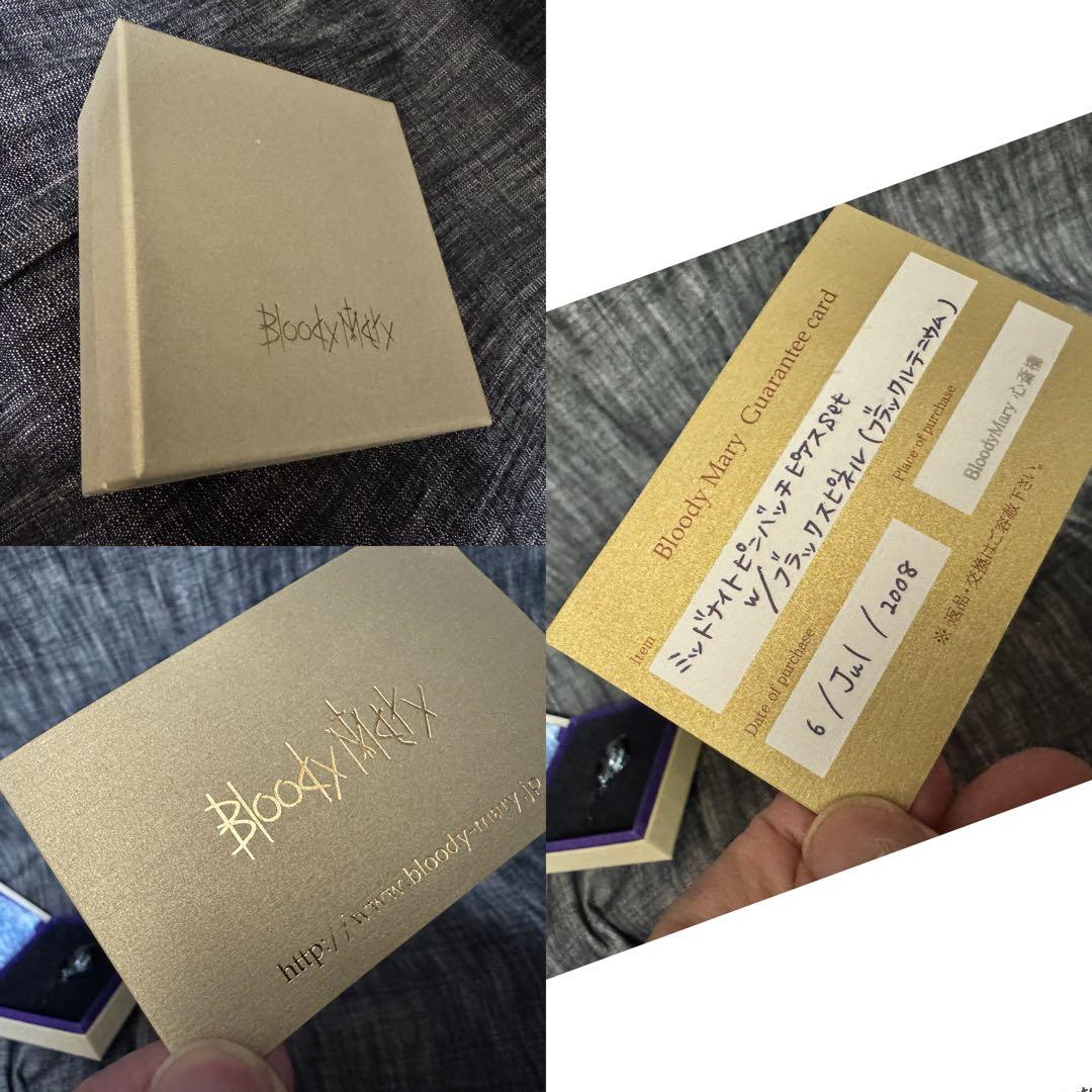 Bloody Mary ミッドナイトピアス　ブラックスピネル　ブラックルチニウム