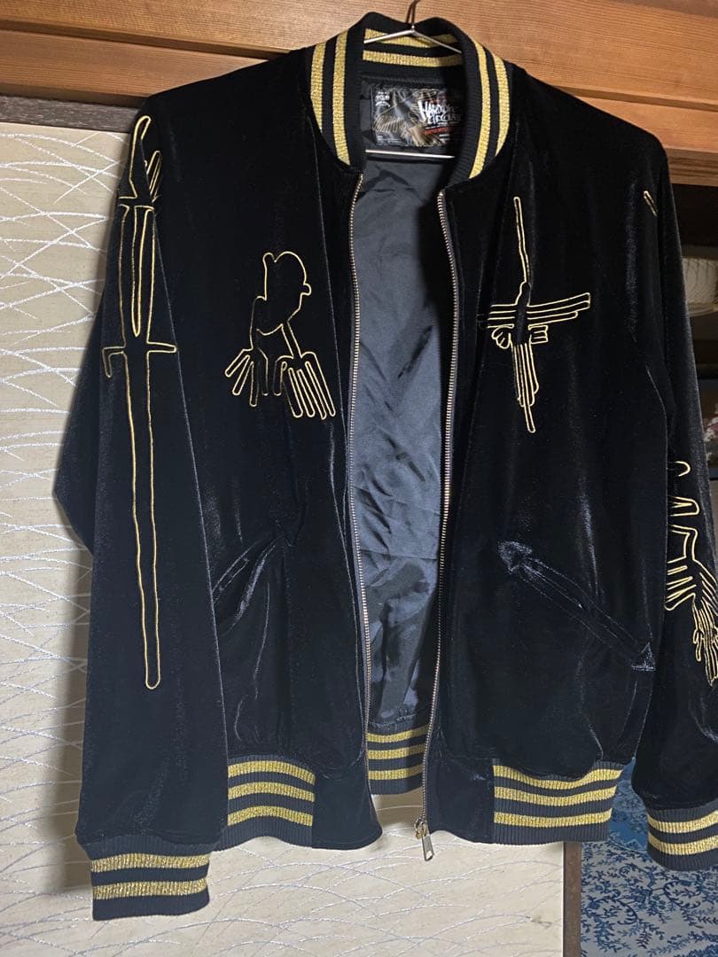 2021ナスカジャン　別珍ブラックM ハードコアチョコレート　入手困難廃盤