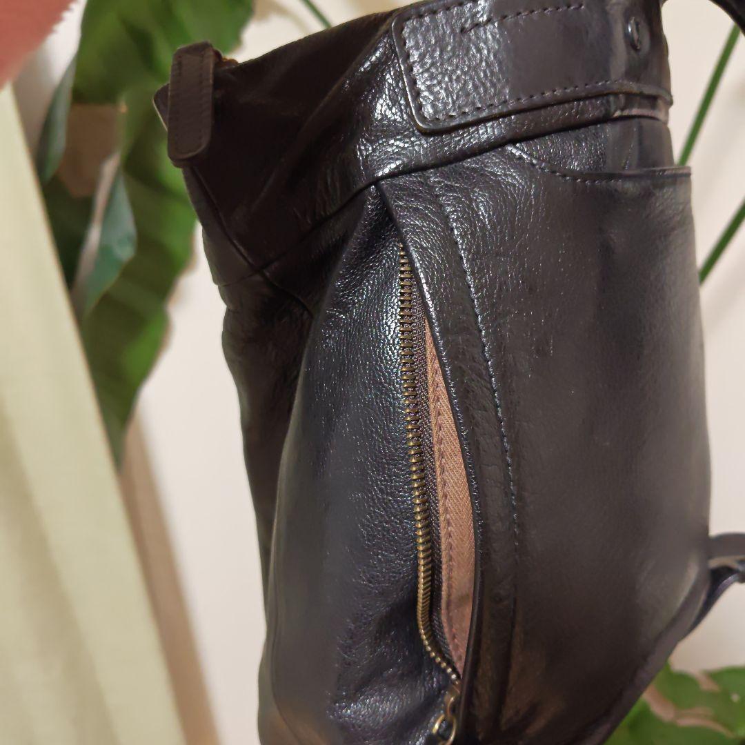 【dainu】genten リュック　ゴートベーシック　山羊革　黒