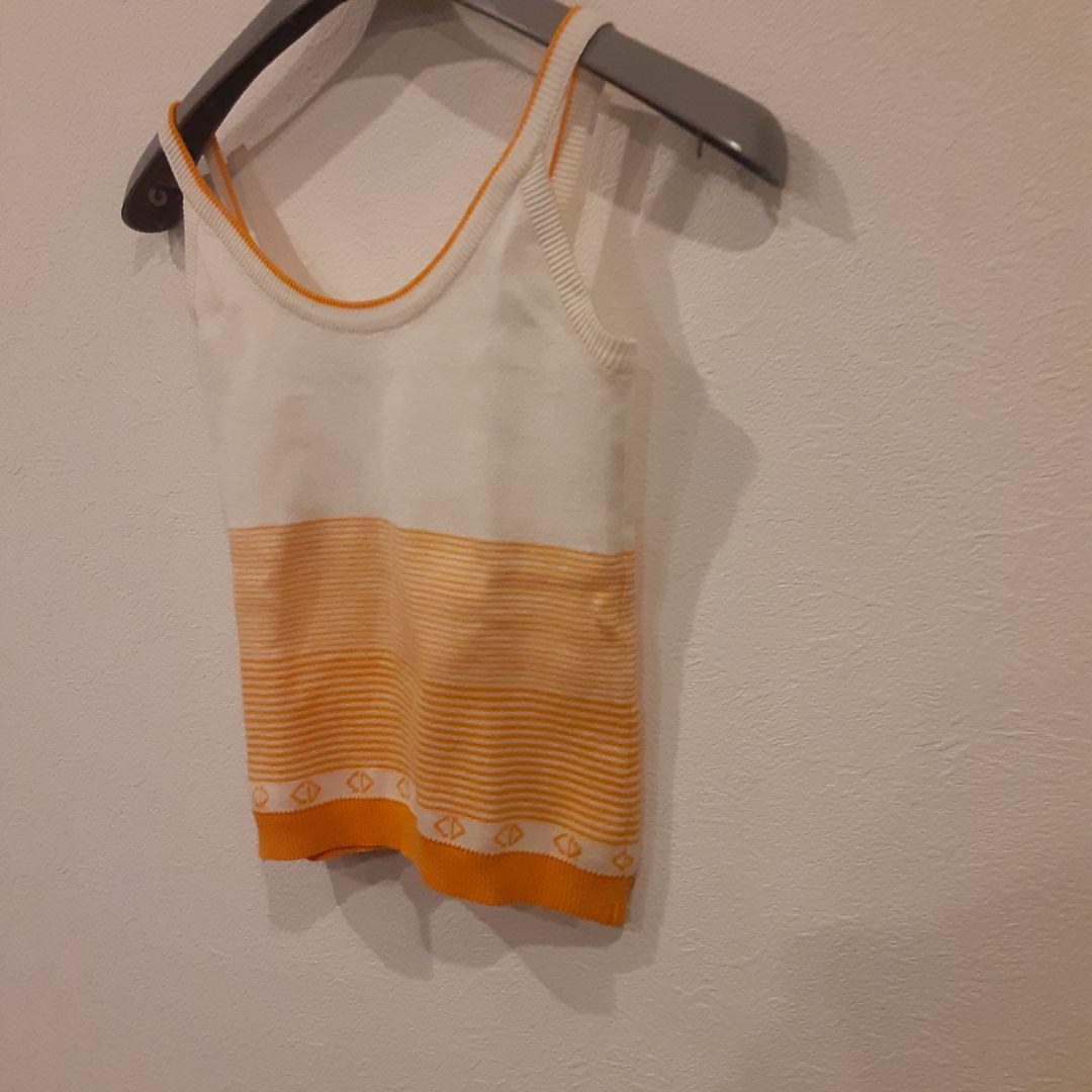 クリスチャン・ディオール CD タンクトップ オレンジ 水着 キャミソール