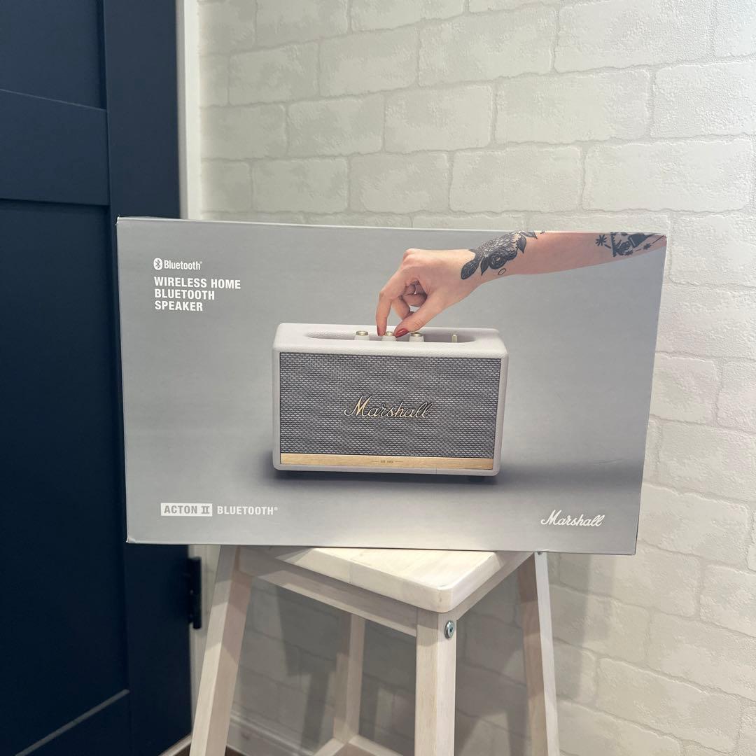 <箱付き美品>Marshallスピーカー acton ii ホワイト