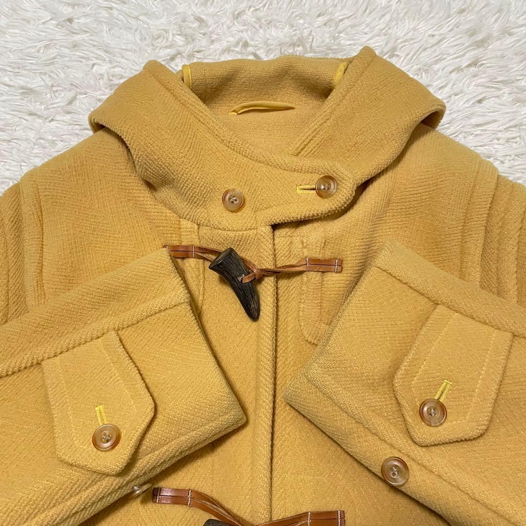 極美品 オールドイングランド ダッフルコート XL相当 マスタード ヘリンボーン