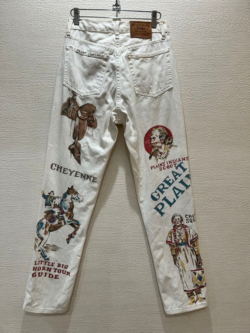 ポロラルフローレンPOLOネイティブプリントパンツUSA製　RRL 80's