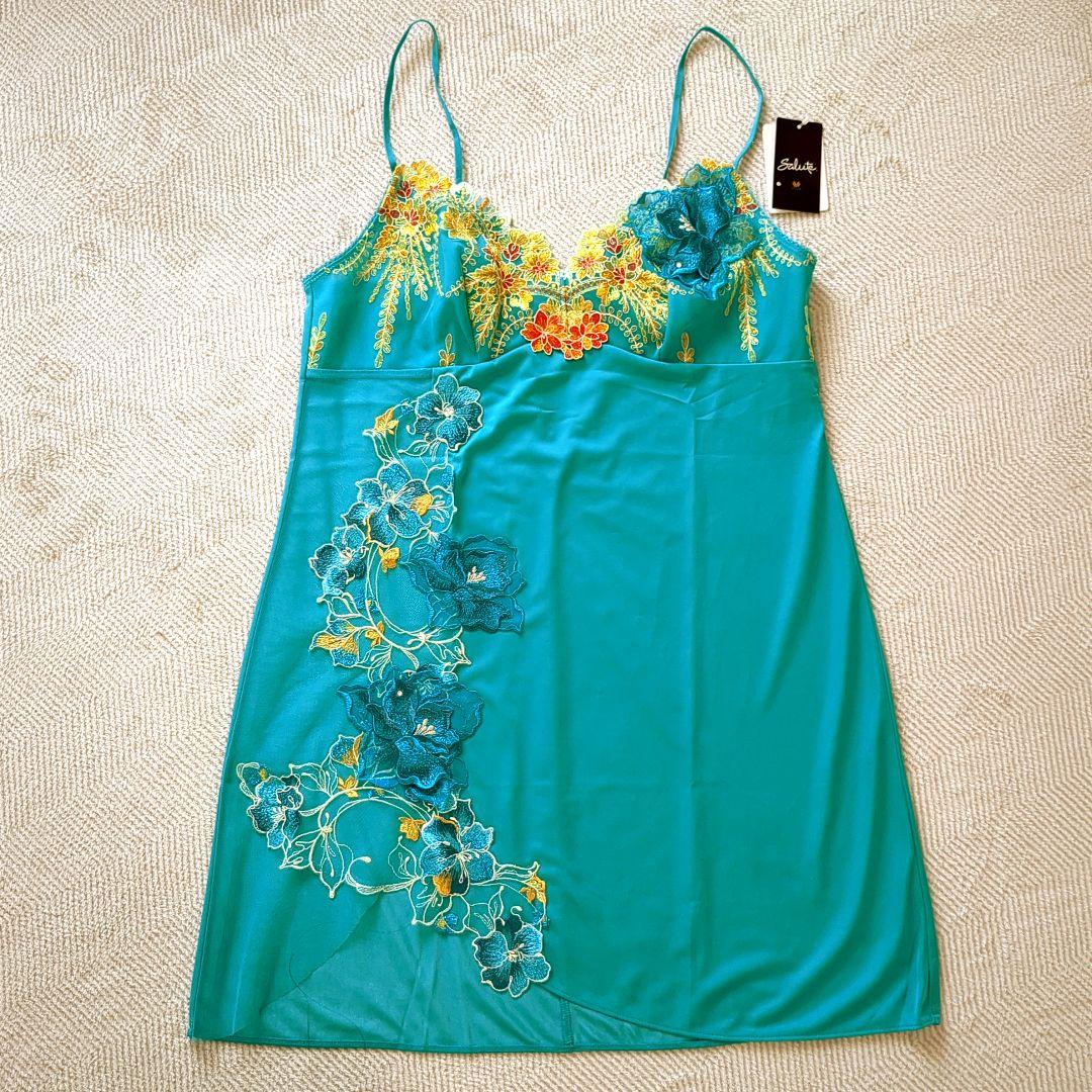 ワコール サルート プレステージ 17G スリップ Ｌ 黄龍 グリーン 新品