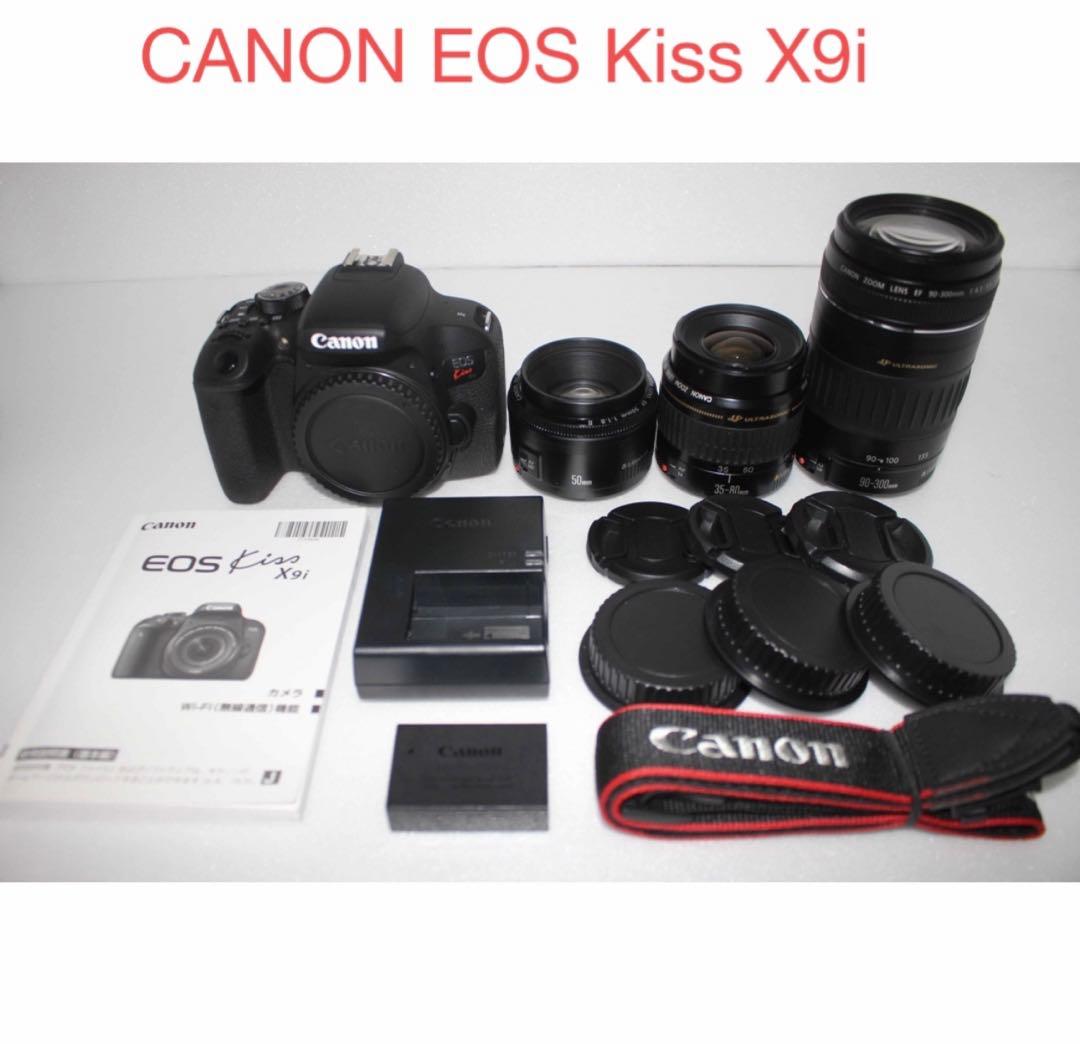 Wi-Fi機能搭　キャノン canon kiss x9i トリプルレンズセット