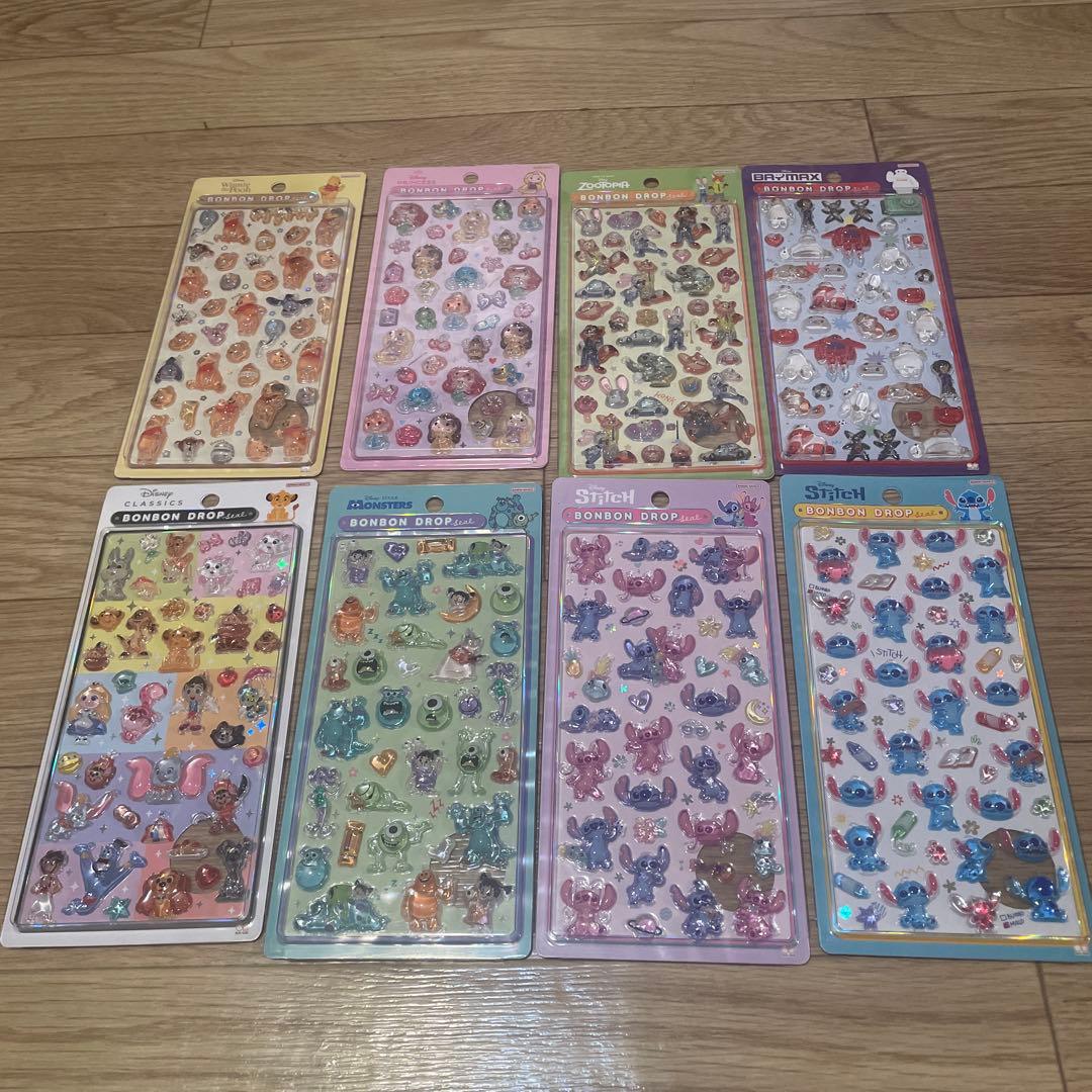 【正規品 】ボンボンドロップシール ディズニー8種類セット