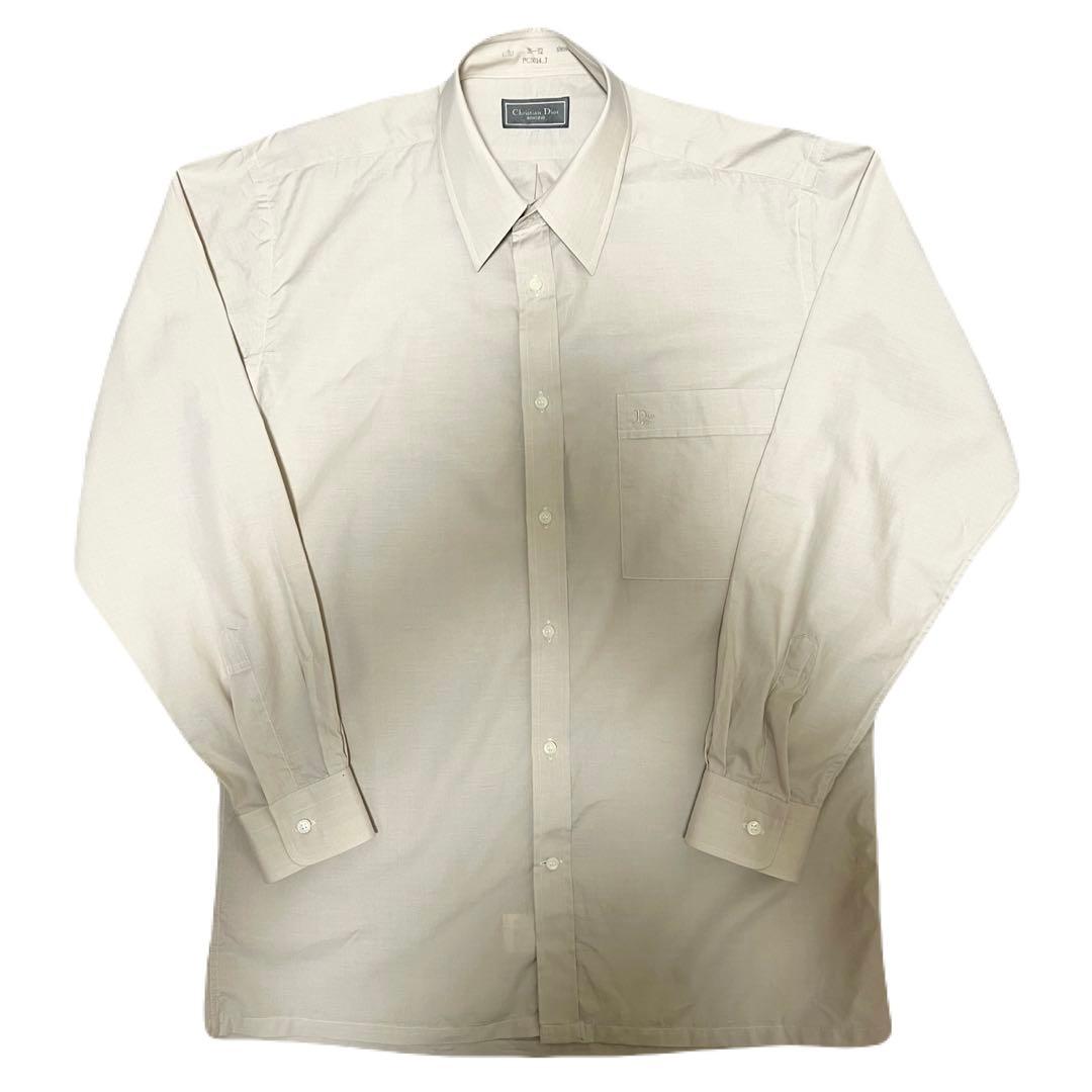 クリスチャンディオール　ディオール　長袖　シャツ　archive 美品　ベージュ