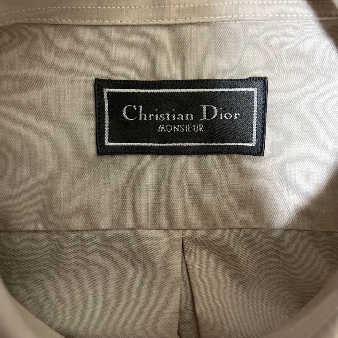クリスチャンディオール　ディオール　長袖　シャツ　archive 美品　ベージュ