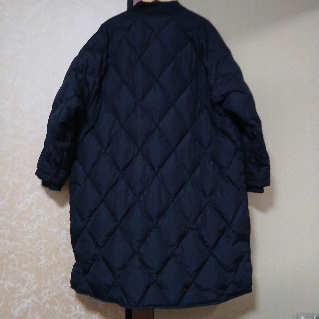 URBANRESESRCH キルティング ノーカラー ダウン ロングコート　黒