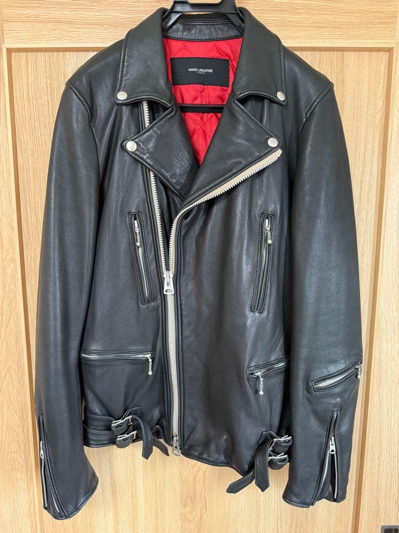 【コウジ 】NANO・UNIVERSE ダブルライダースジャケット