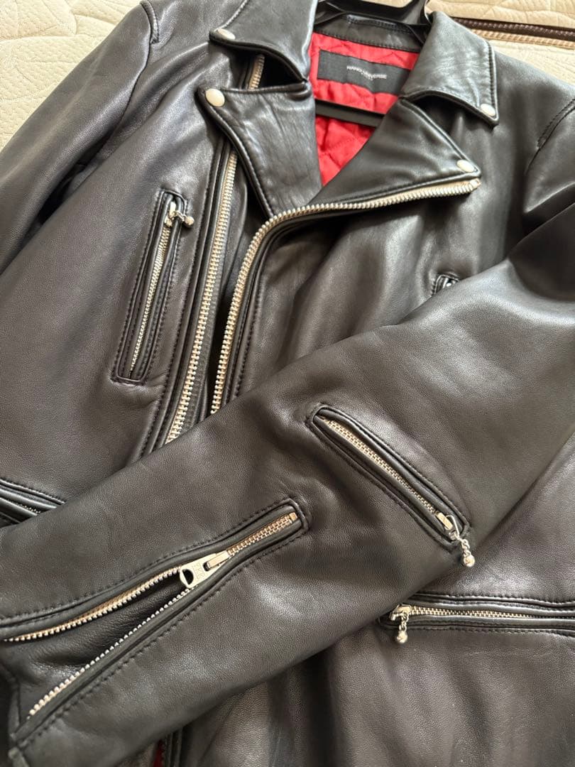 【コウジ 】NANO・UNIVERSE ダブルライダースジャケット