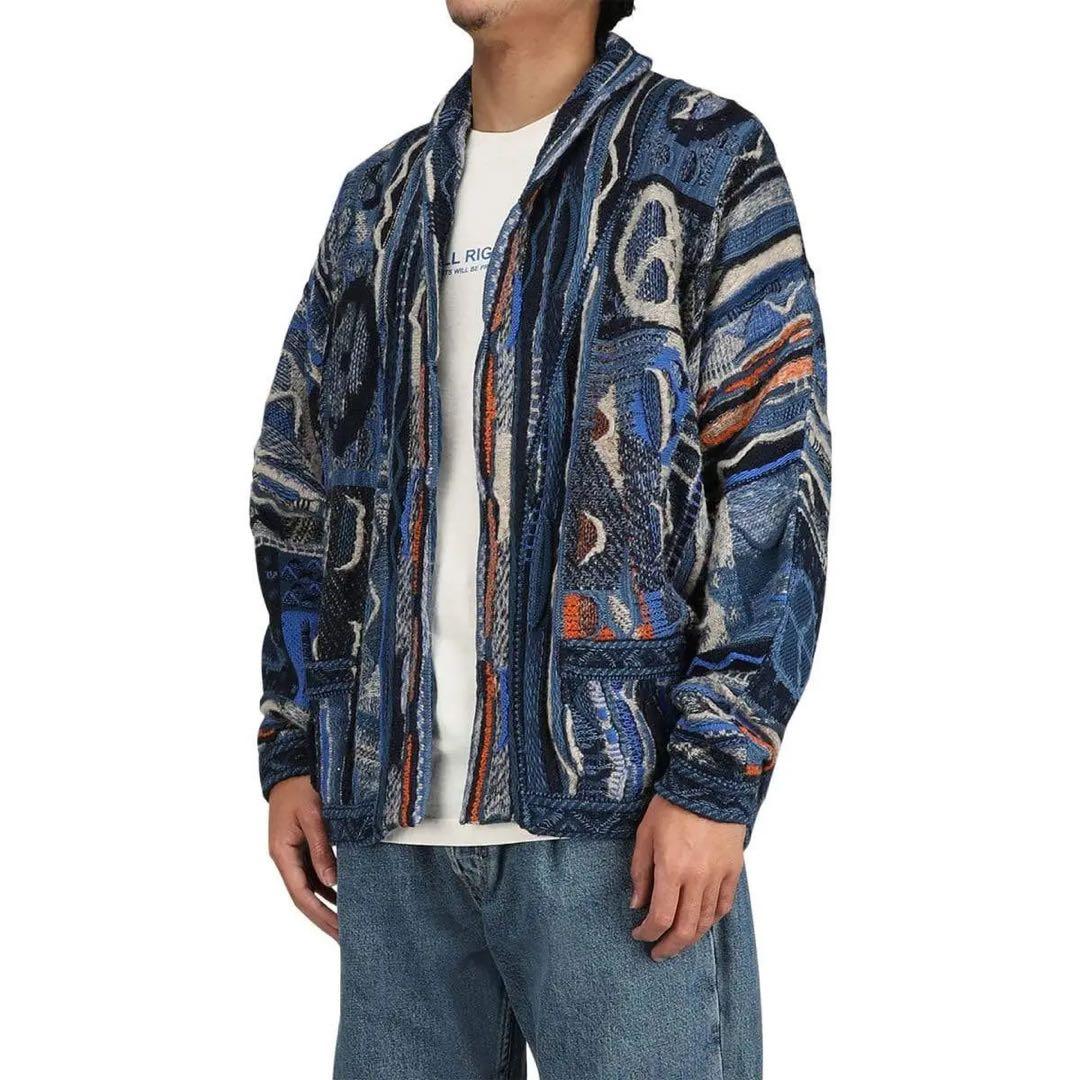 トップス KAPITAL 7G BORO GAUDY Knit cardigan