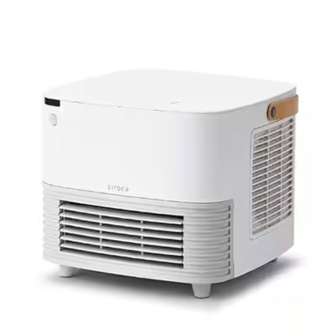 【最安】シロカ 人感センサー付きセラミックファンヒーター　ポカCUBE　ホワイト