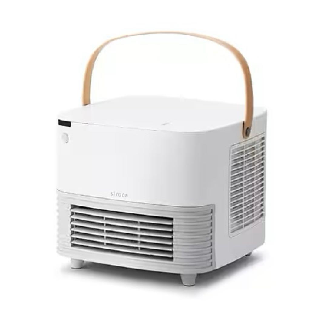 【最安】シロカ 人感センサー付きセラミックファンヒーター　ポカCUBE　ホワイト