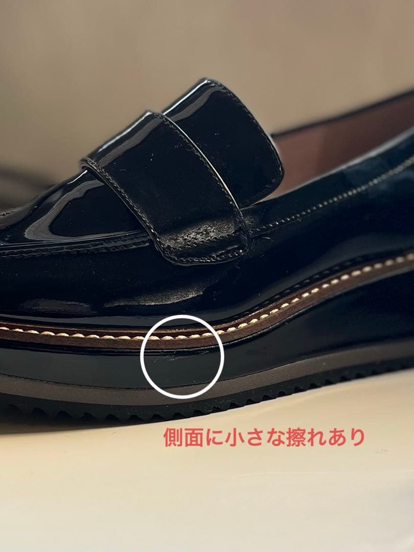 【超美品】BARNYARDSTORM エナメルウエッジローファー　サイズ36