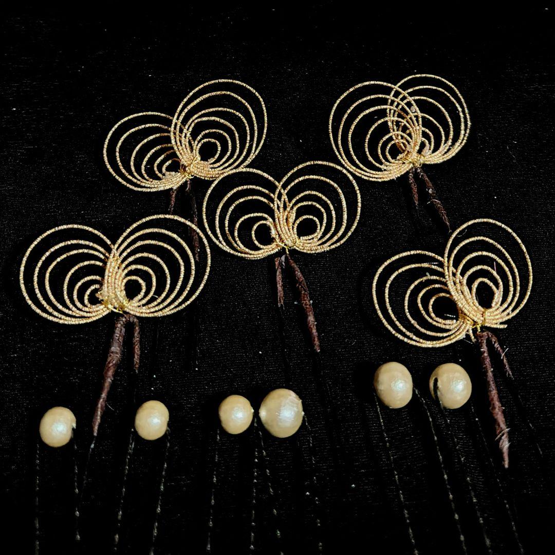 つまみ細工 髪飾り 蝶々 成人式 七五三 卒業式 かんざし