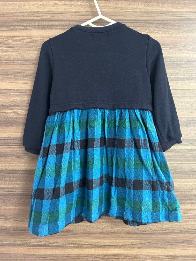 familiar ファミリア　ワンピース 95cm ネイビー チェック