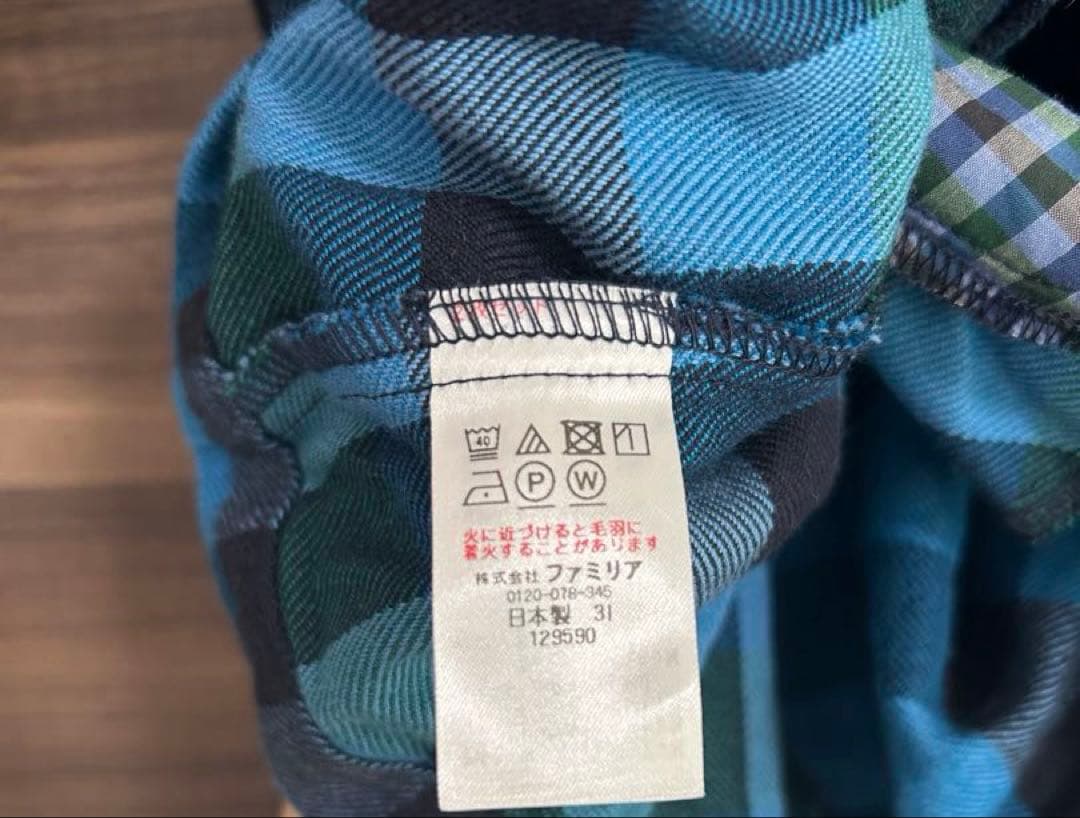 familiar ファミリア　ワンピース 95cm ネイビー チェック