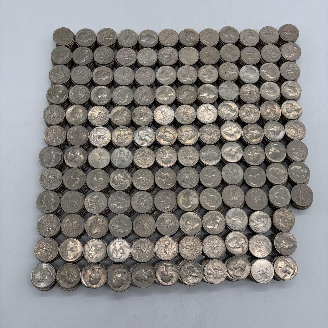 アメリカ 25セント 硬貨 1410枚 合計約350ドル分 クォーターダラー