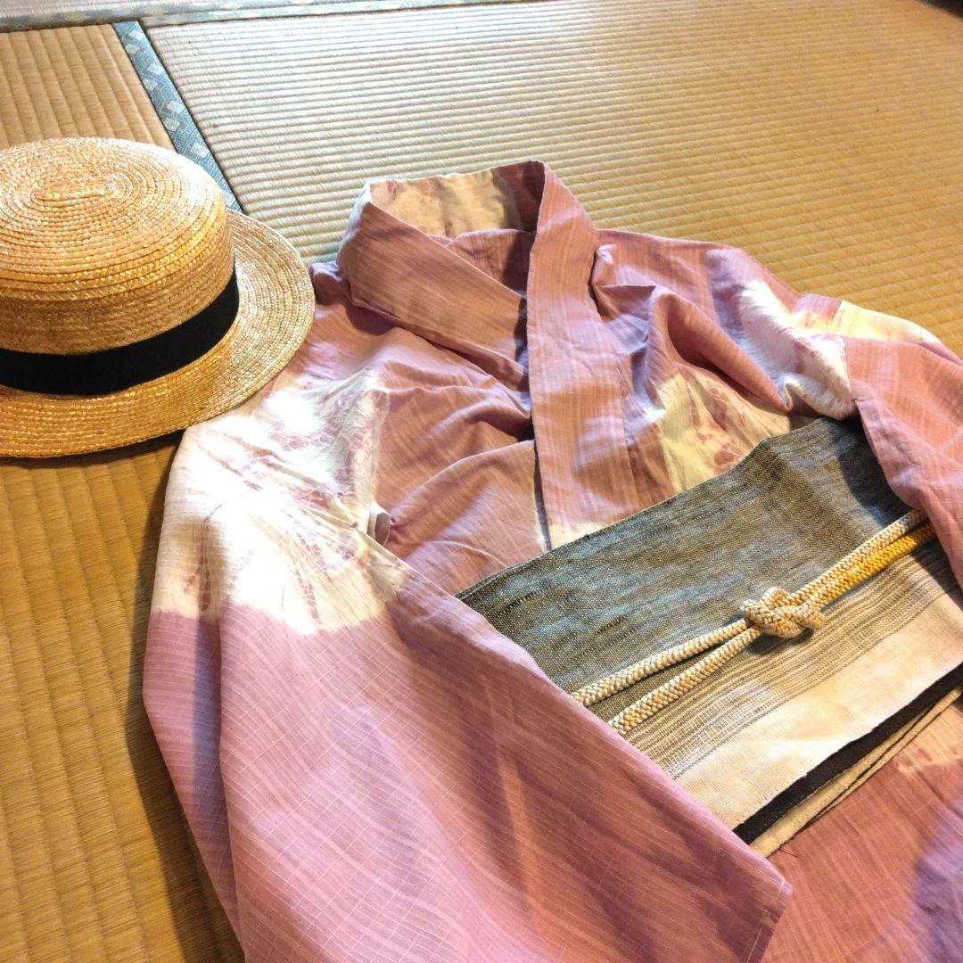 しまさん専用⭐(^^)絞りの浴衣⭐水玉、ピンク薄い紫