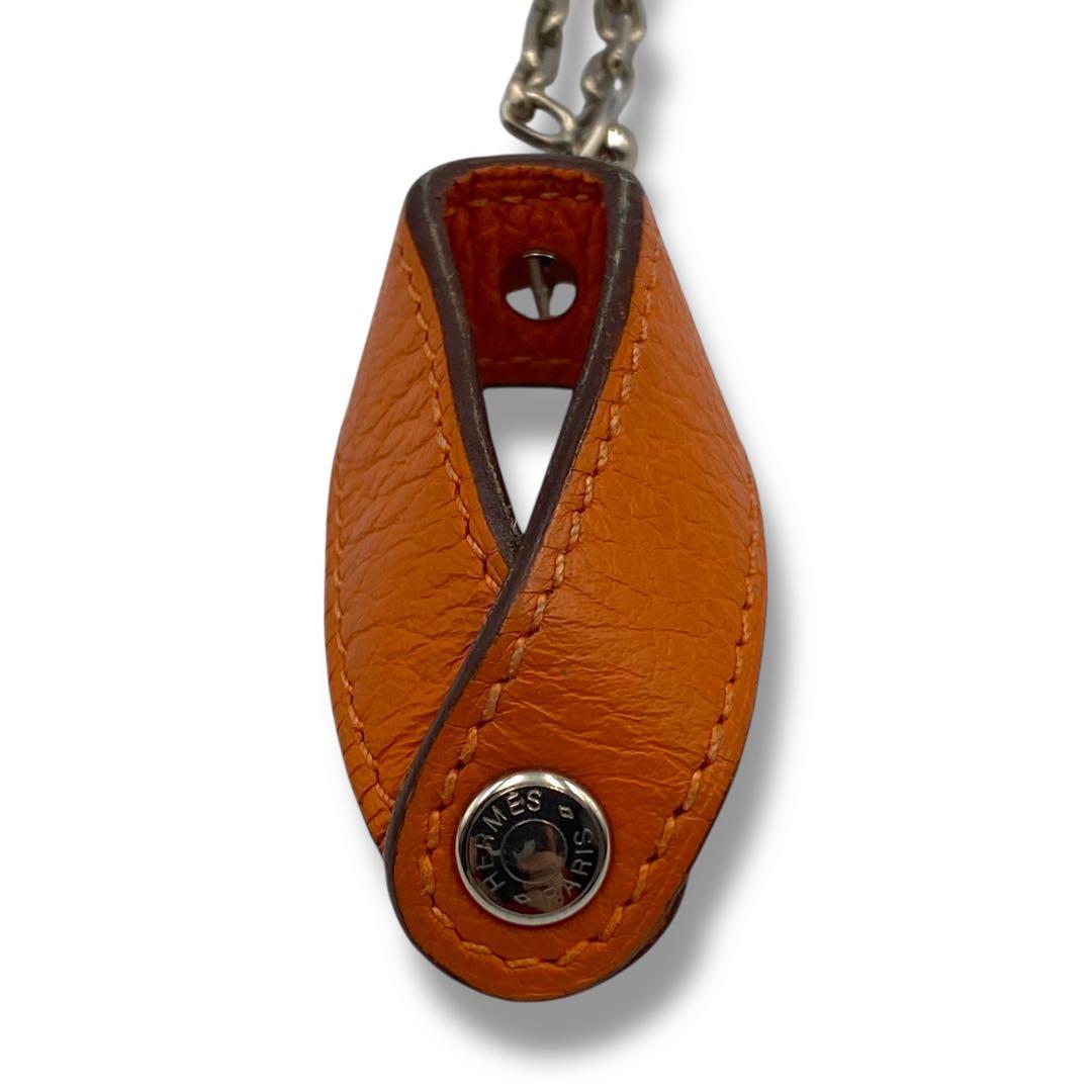 極美品 HERMES エルメス グローブホルダー レザー チャーム ノマド