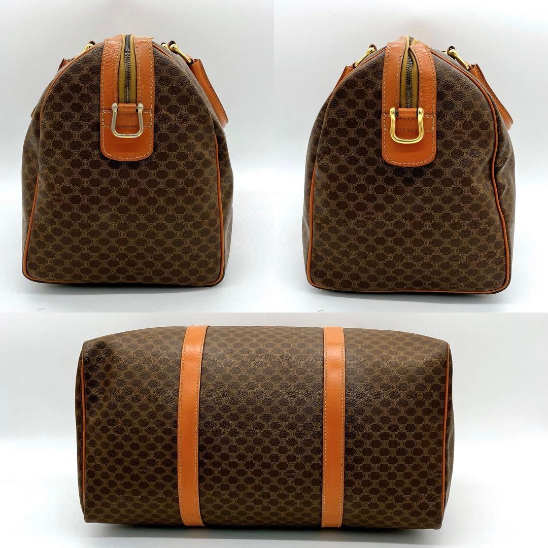 【CELINE】2wayボストンバッグ　マカダム柄　ゴールド金具　44cm