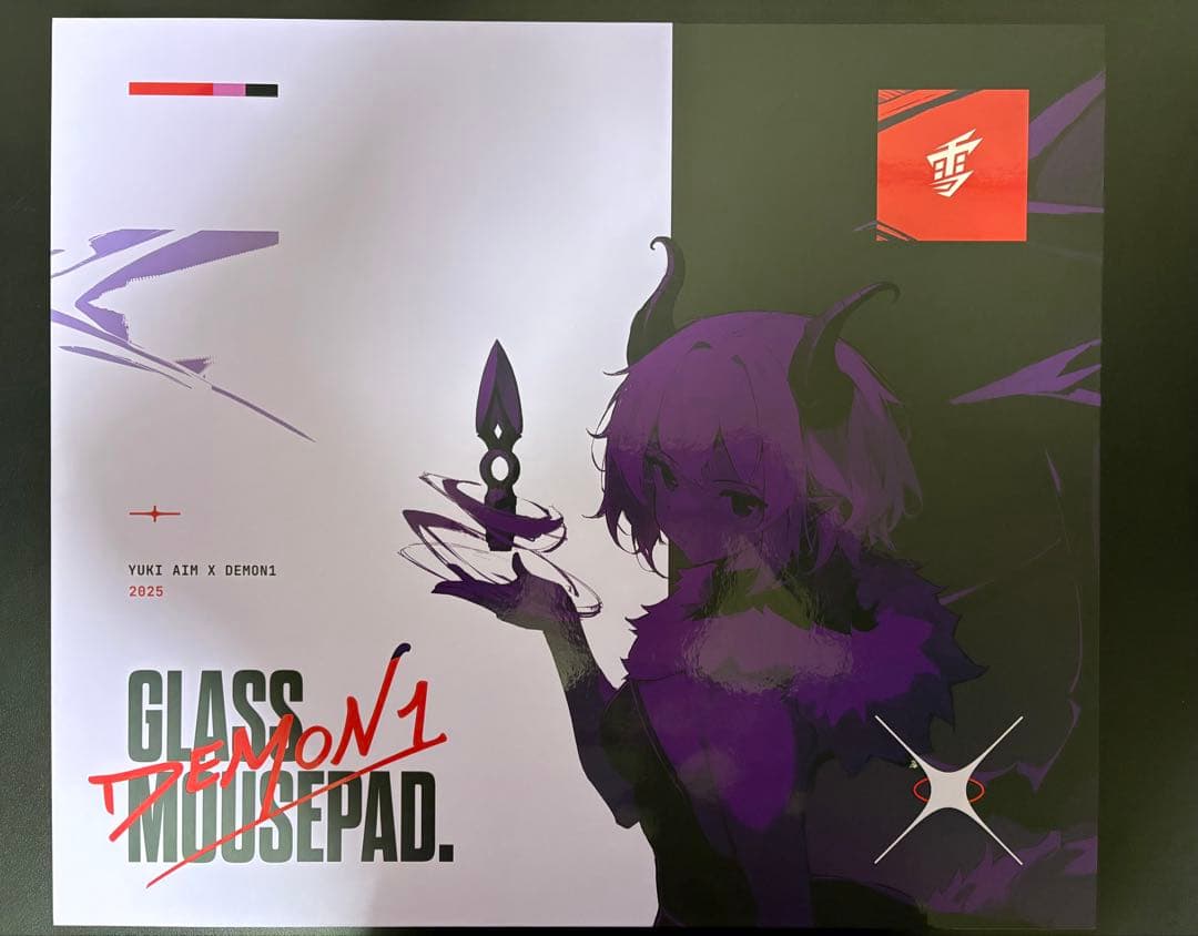Yuki Aim × Demon1 ガラスマウスパッド