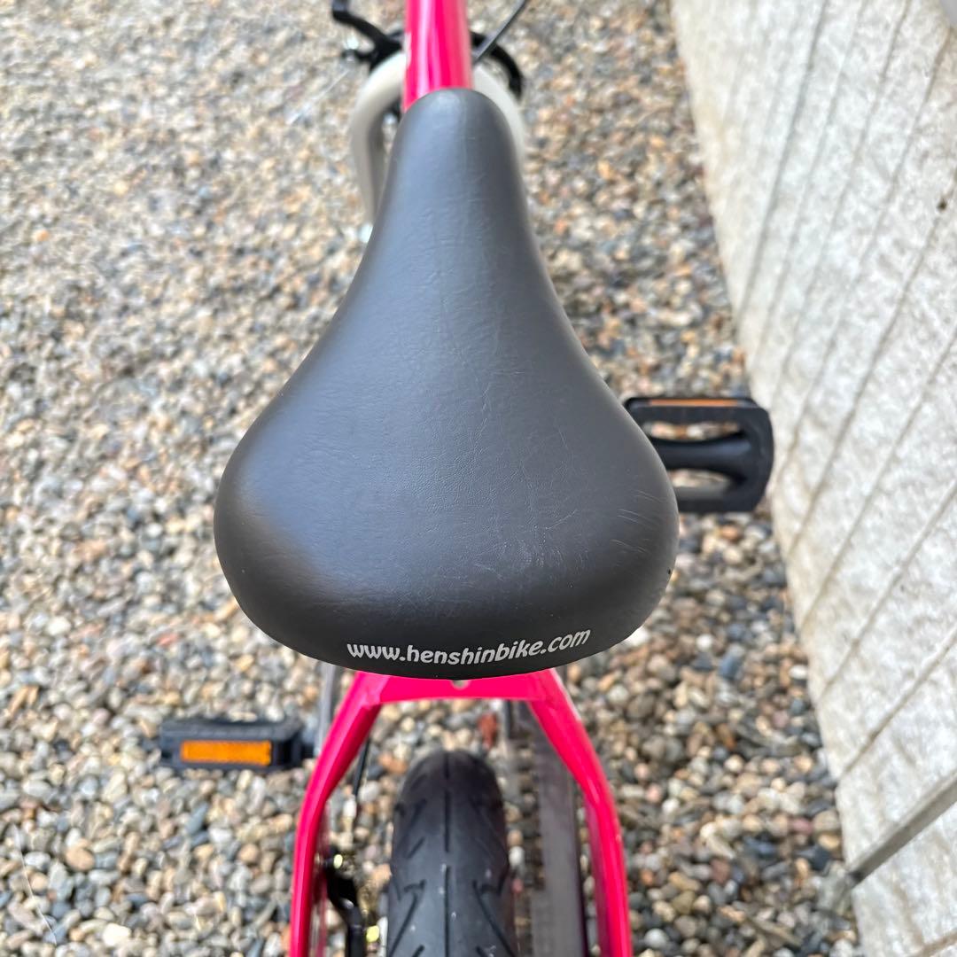 【美品】へんしんバイク 12インチ ピンク スタンド付　ベル付き　反射板付き