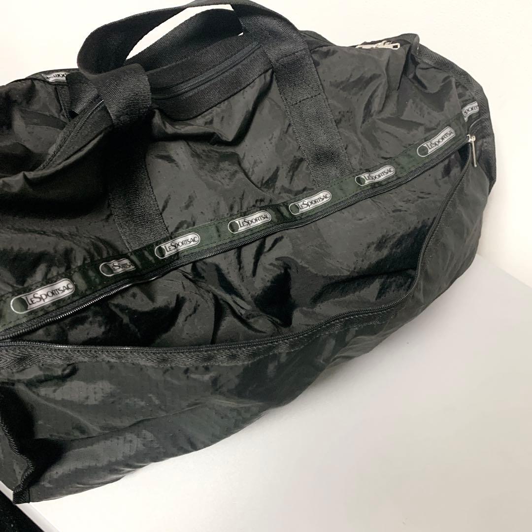 LeSportsac レスポートサック 大型ボストンバッグ ポーチ付 ブラック