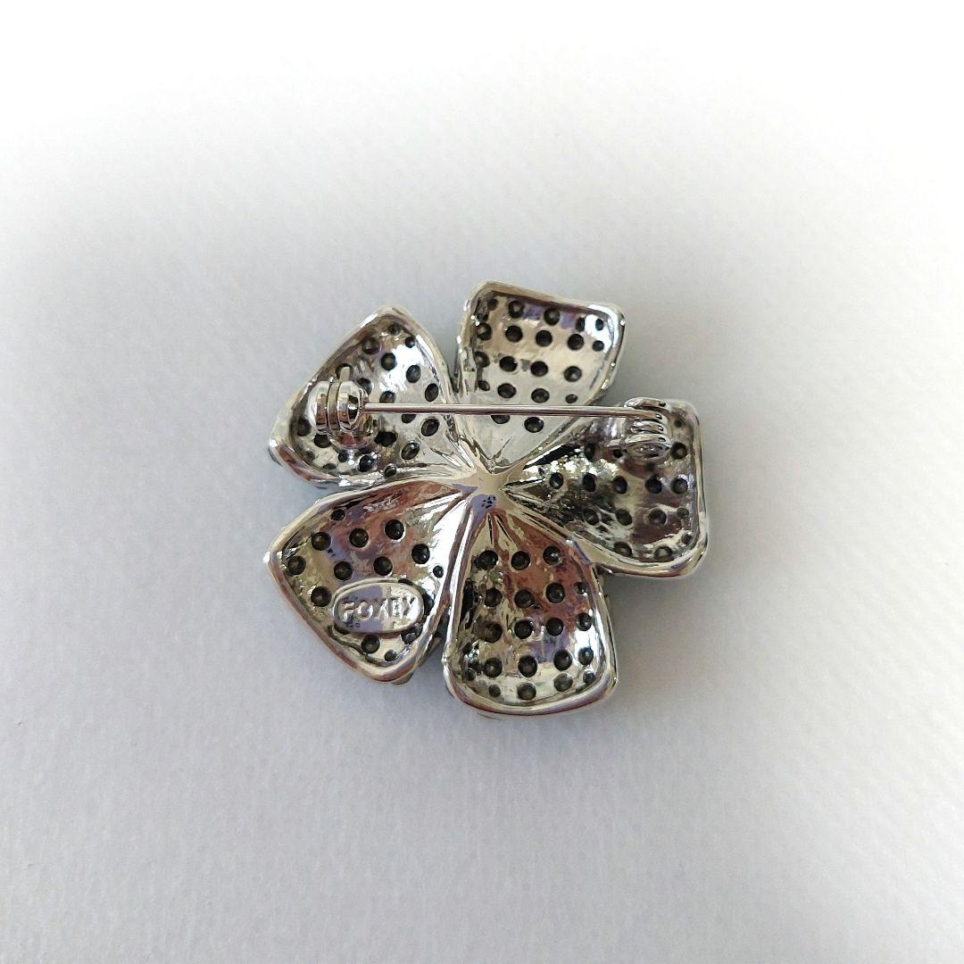 FOXEY　お花ブローチ　グリーン　 フラワーブローチ