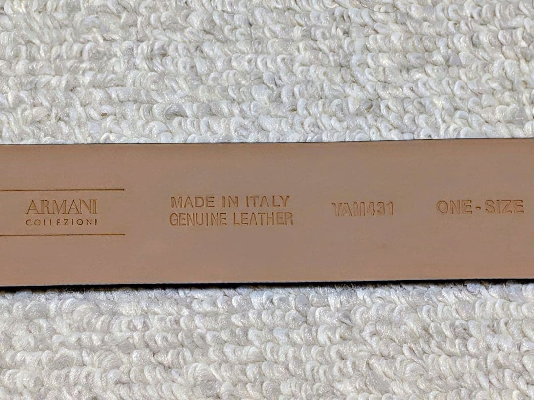 新品未使用 アルマーニコレッツィオーニ スエードベルト 本革 ブルー イタリア製