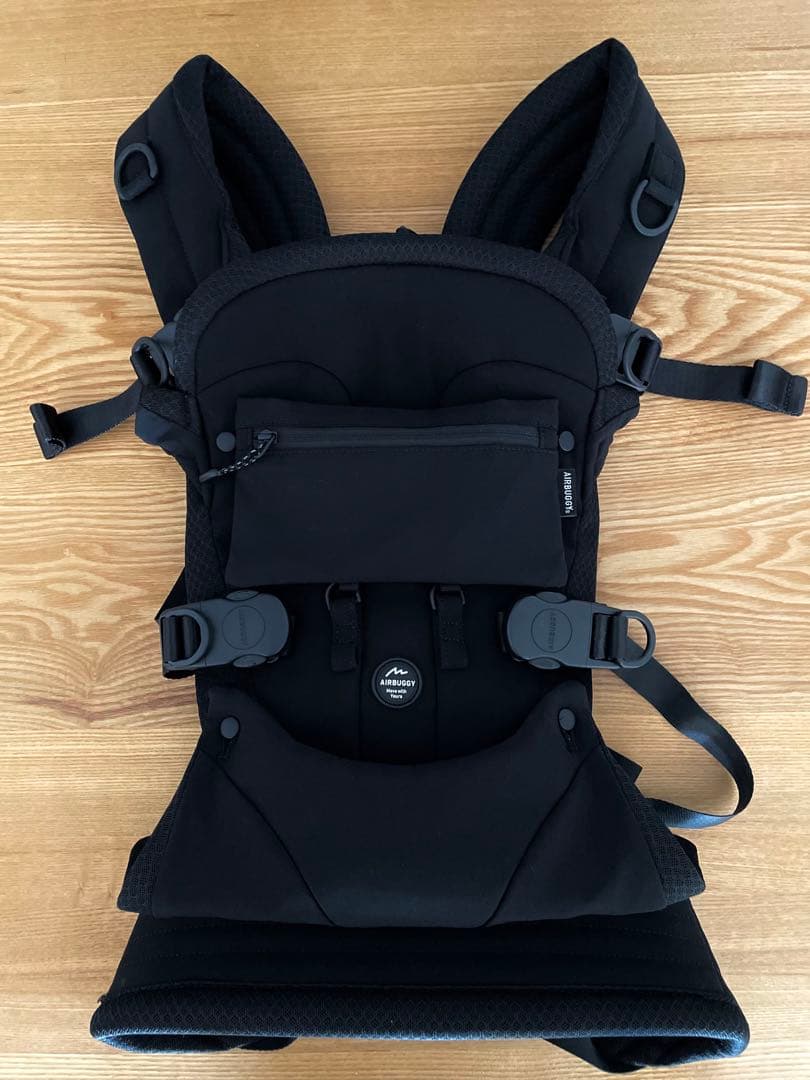 【美品】AIRBUGGY エアバギー 抱っこ紐 ベビーキャリア ブラック