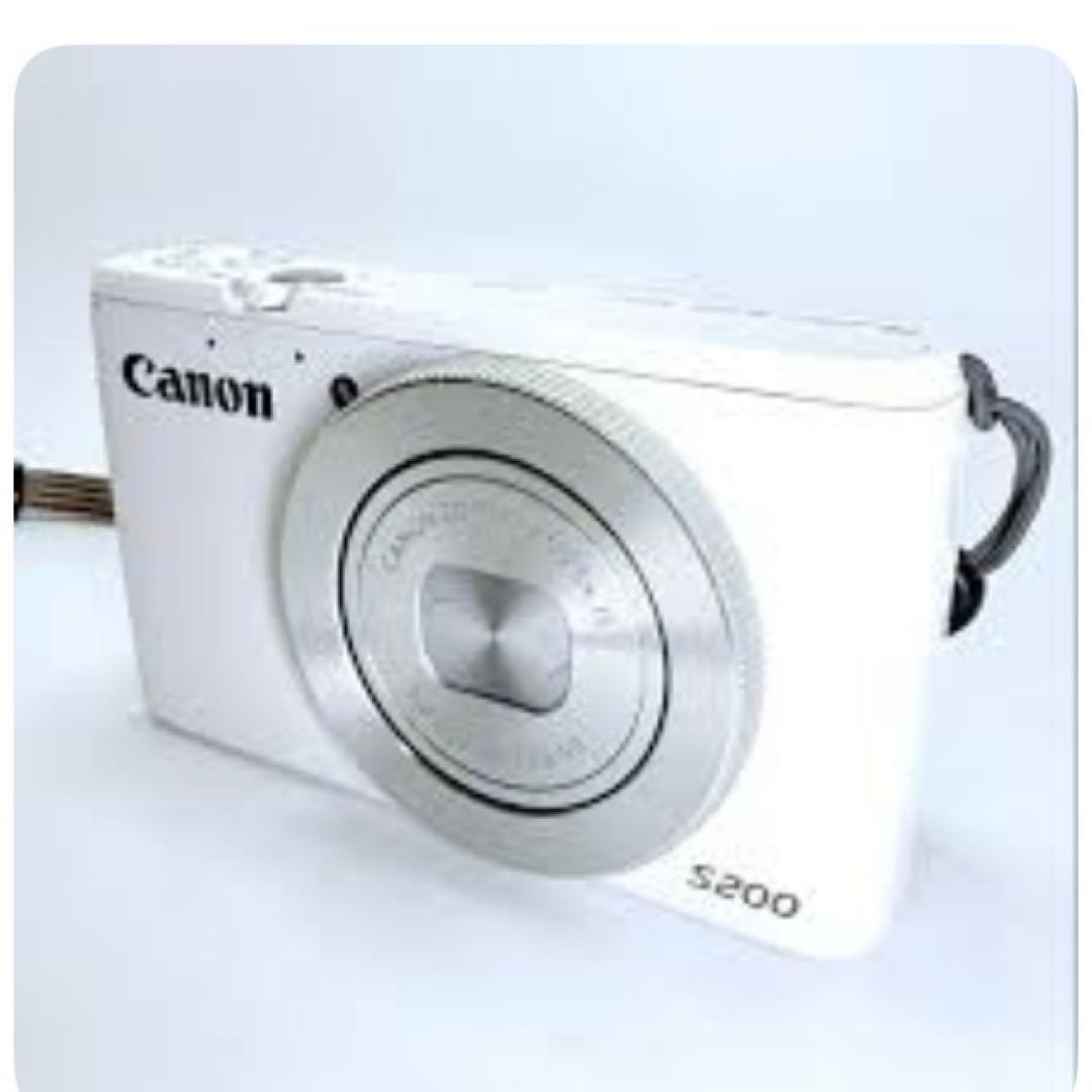 動作良好　美品　PowerShot S200 Canon　白　white