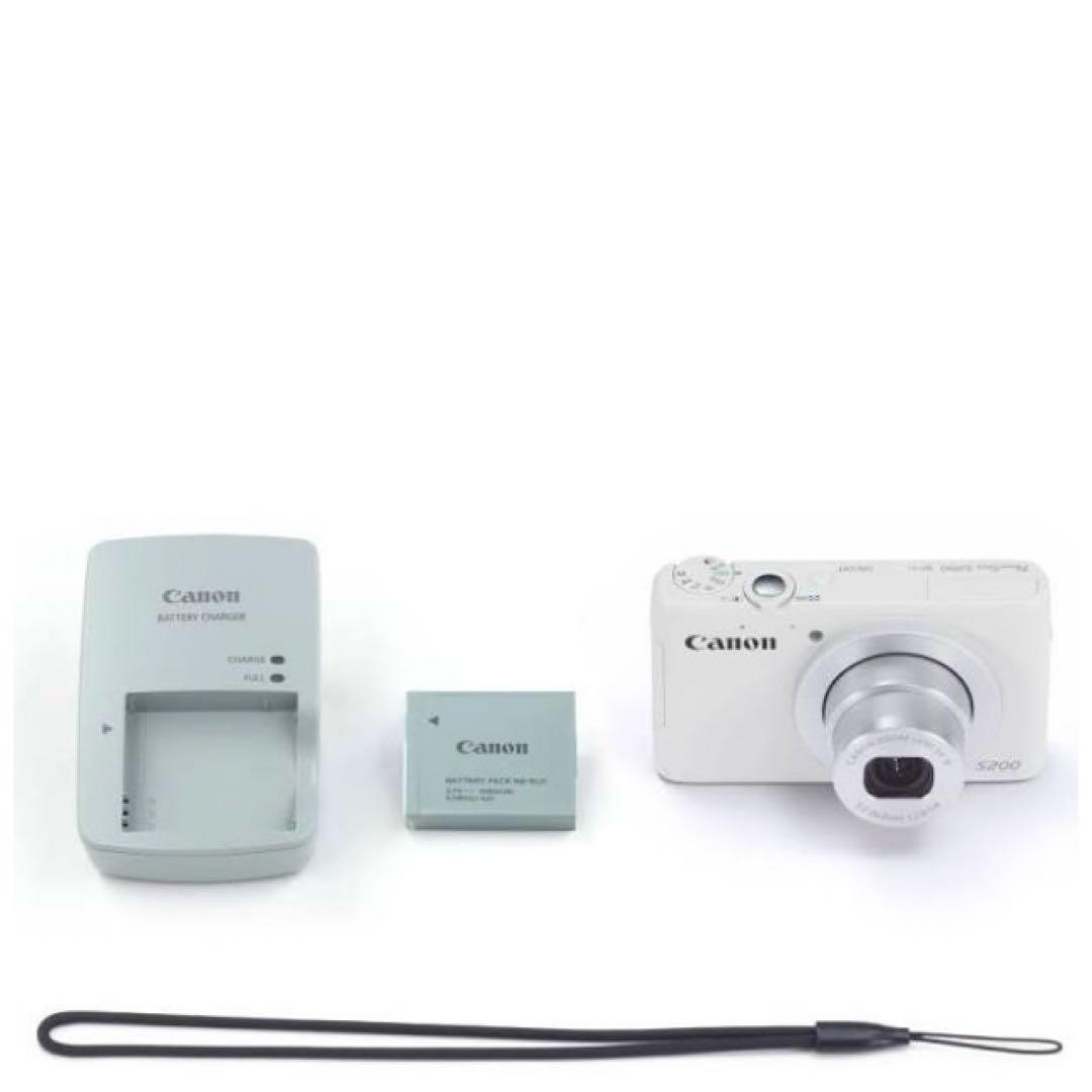 動作良好　美品　PowerShot S200 Canon　白　white