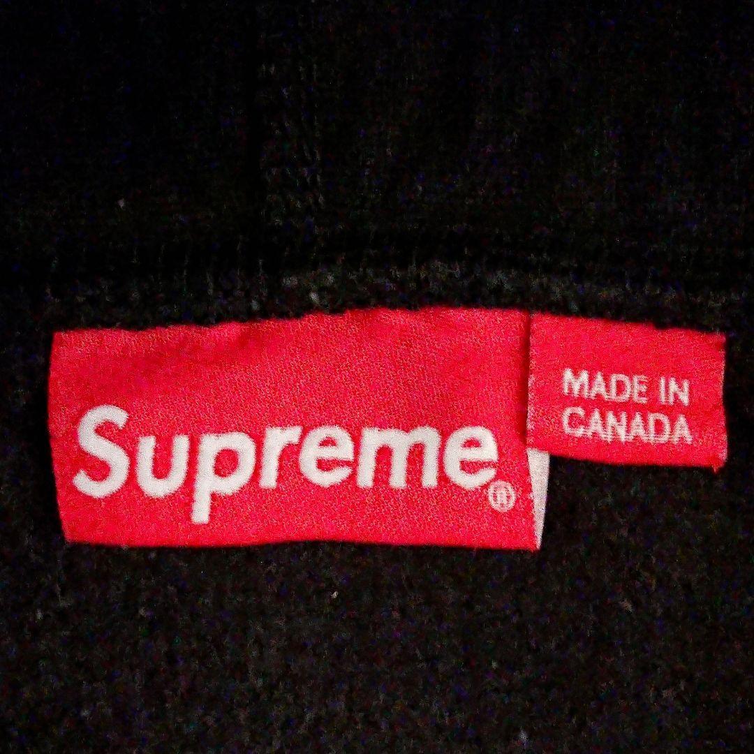 即完売 シュプリーム ボックス 刺繍 ロゴ ブラック オーバーサイズ パーカー