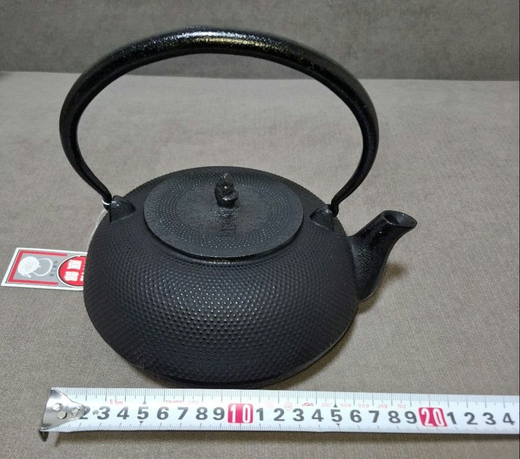 【未使用】南部鉄瓶 南部鉄器 1.7ℓ 運南堂 鍋元 平丸あられ　日本製