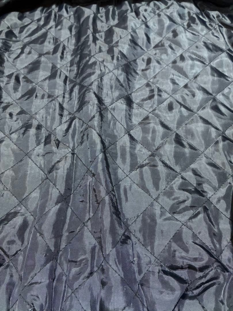 90s ST. JOHN'S BAY キルティングレザージャケット L ブラック