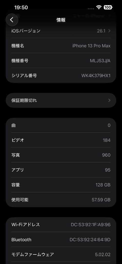 iPhone13 promax ホワイト128GB
