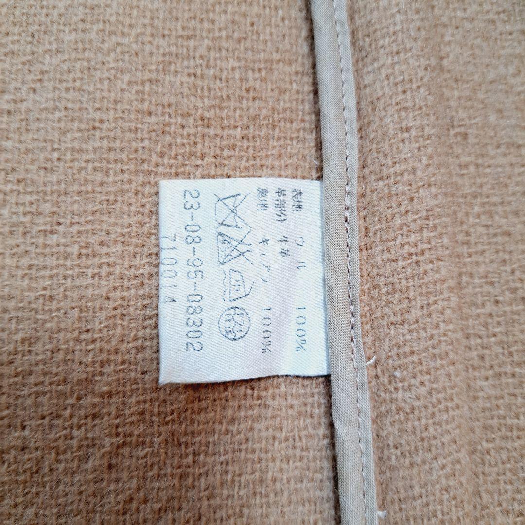 トゥモローランドMoorbrook生地ロング丈ダッフルコート FREEベージュ