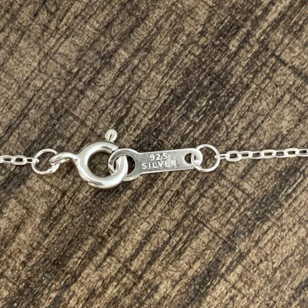 スウィートハートジュエリーイニシャル シルバー ヴィンテージネックレスNAVY1