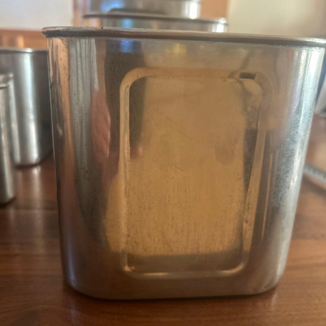 キッチン角ポット　5個セット 24.5㎝20㎝17㎝15.5㎝12.5㎝