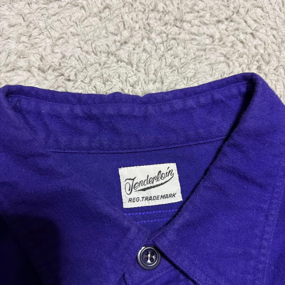 TENDERLOIN T-CHAMOIS CLOTH SHT 紫　シャツ　M