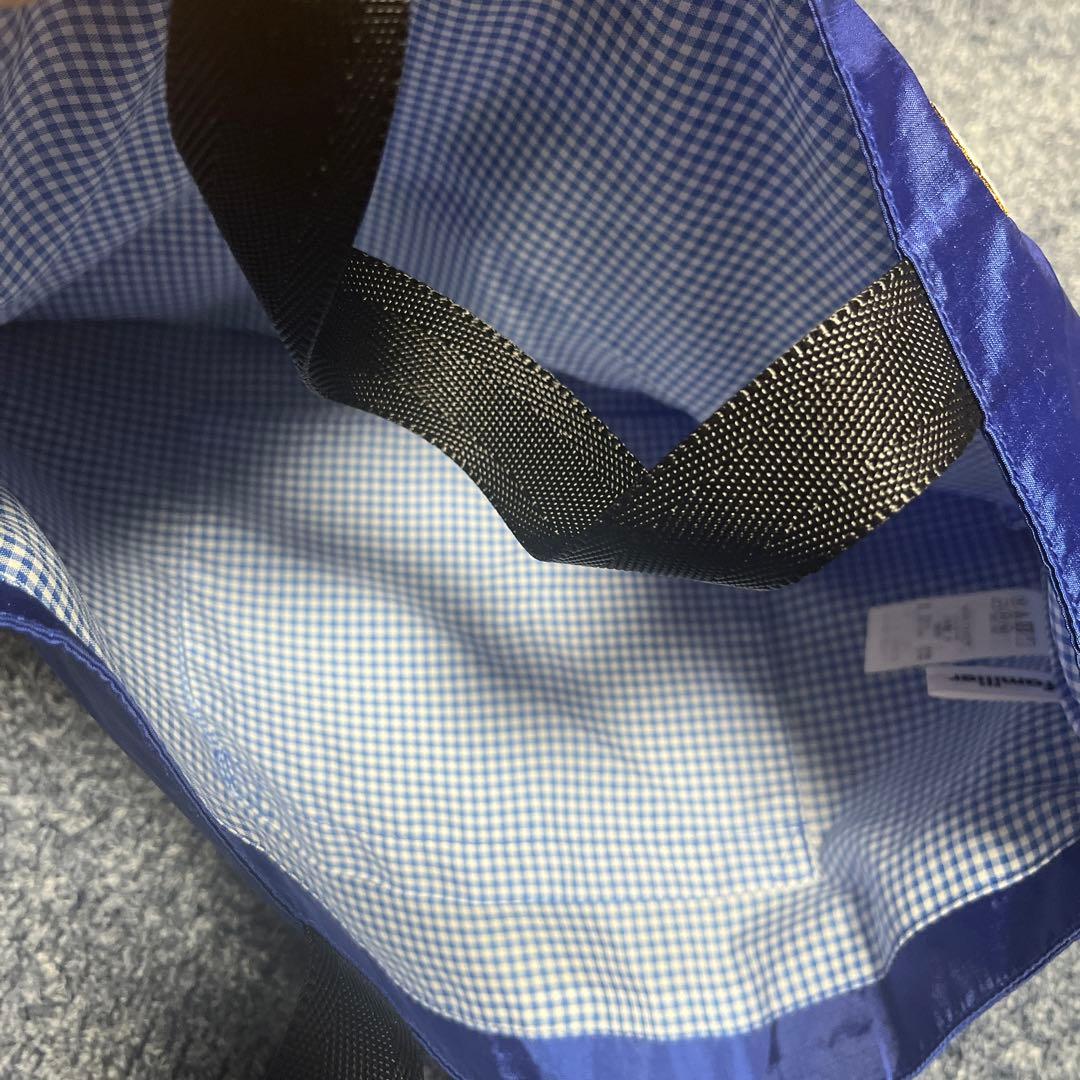 【未使用】familiar　ファミリア　トートバッグ　チェック柄　新幹線　SL