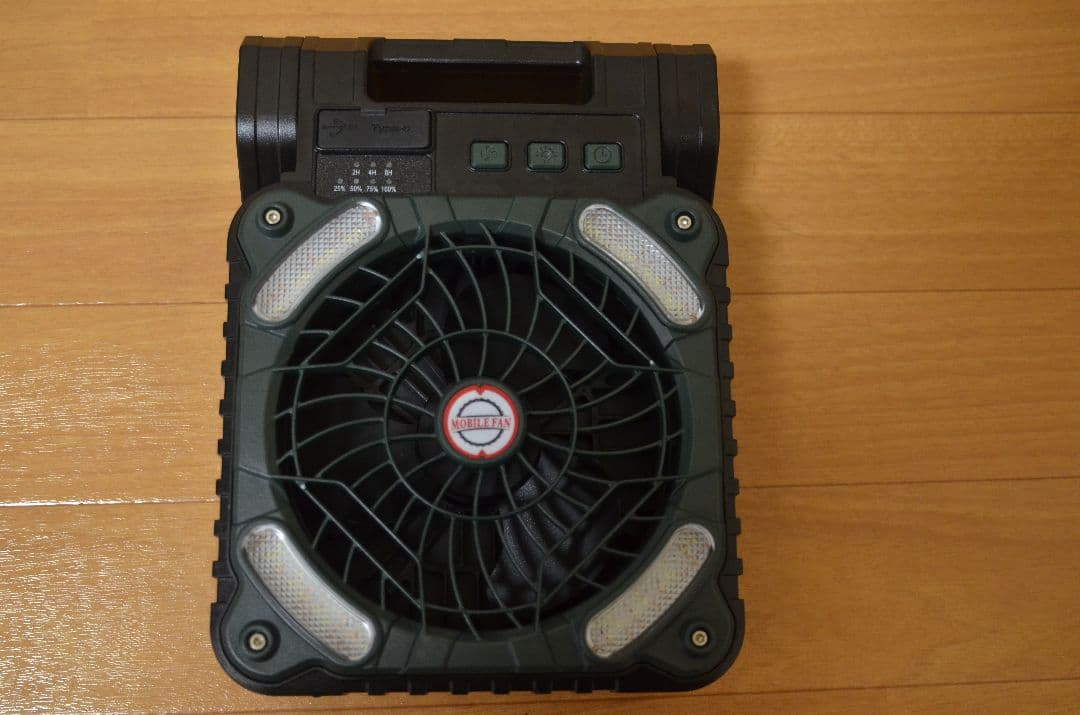 ポータブルファン ソーラーパネル対応