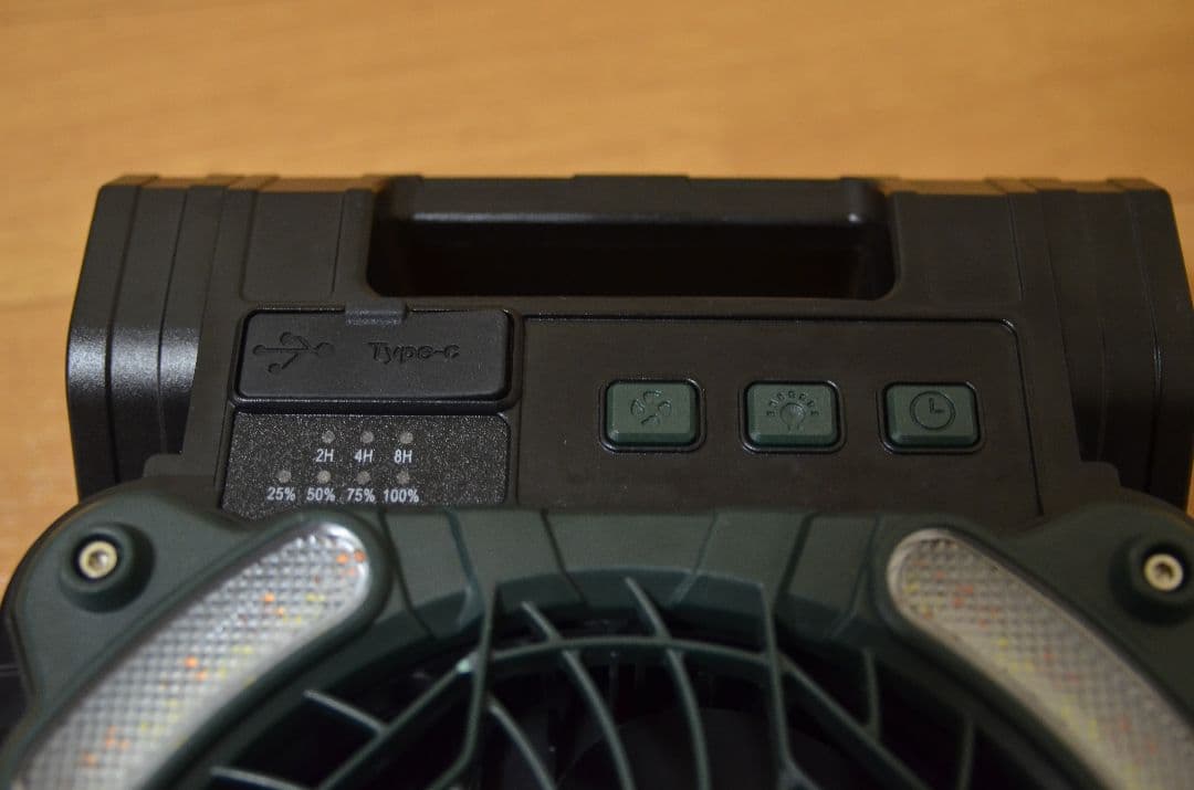 ポータブルファン ソーラーパネル対応